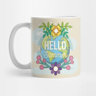 Summer shirt that simply says Hello, pass a smile on Mug